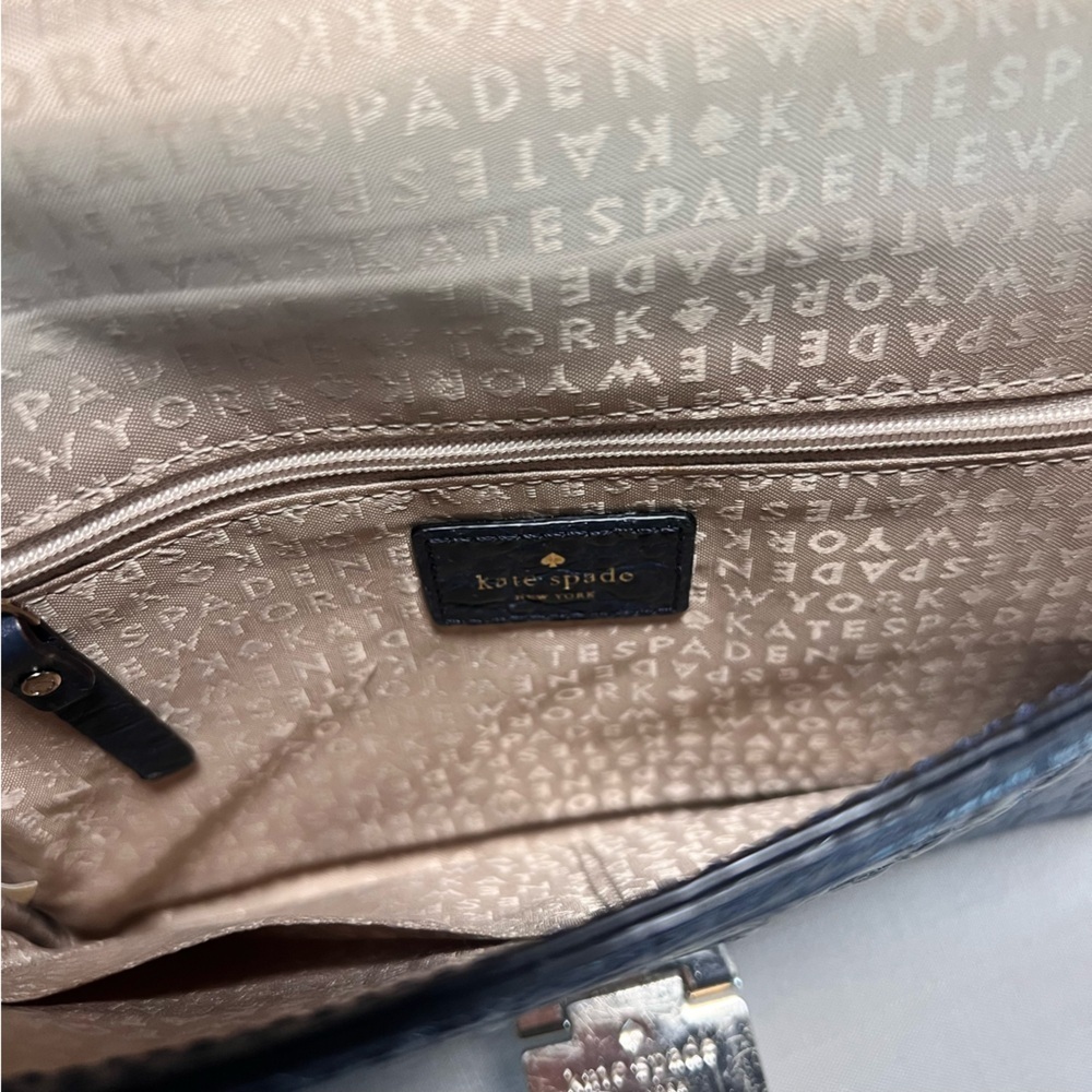 Kate Spade Fiona Croc Embossed Crossbody Bag - Picture 8 of 16